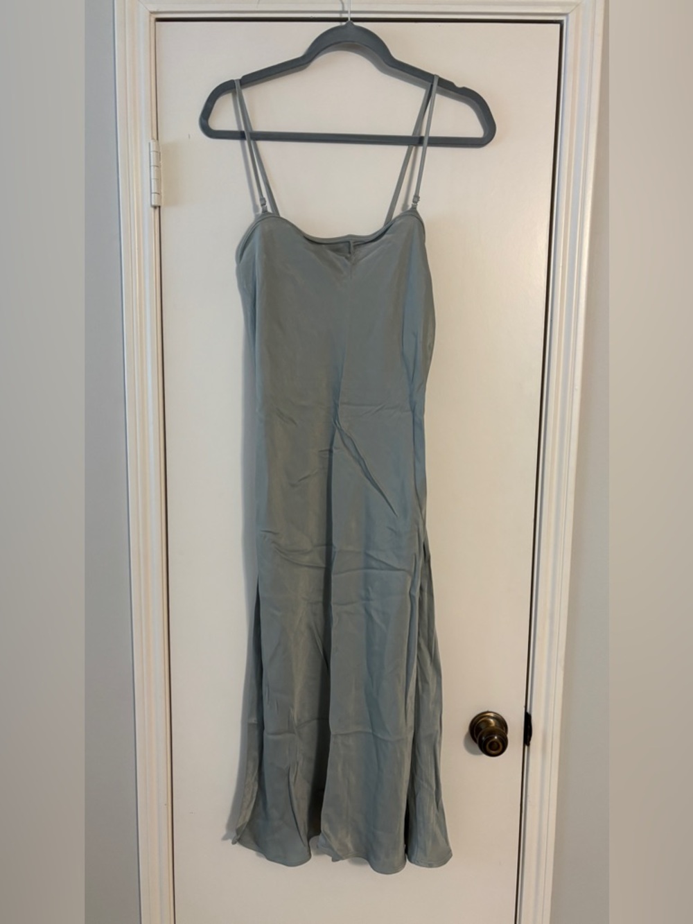 Anthropologie Tilda Slip Dress Midi Edition in Sage Green - Picture 3 of 15